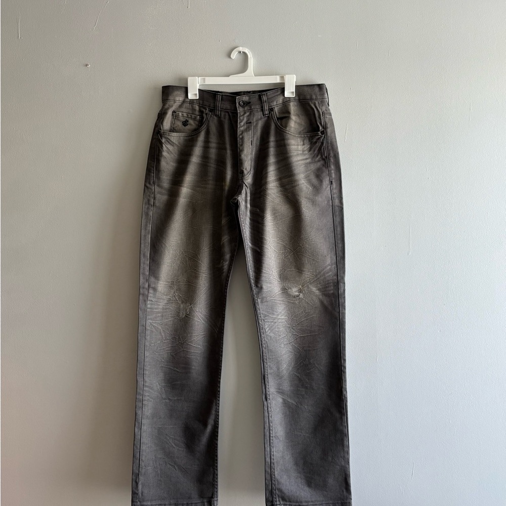 Rocawear Men's Classic Fit Jeans Size 36 Gray Cotton Grunge Skater Straight Leg